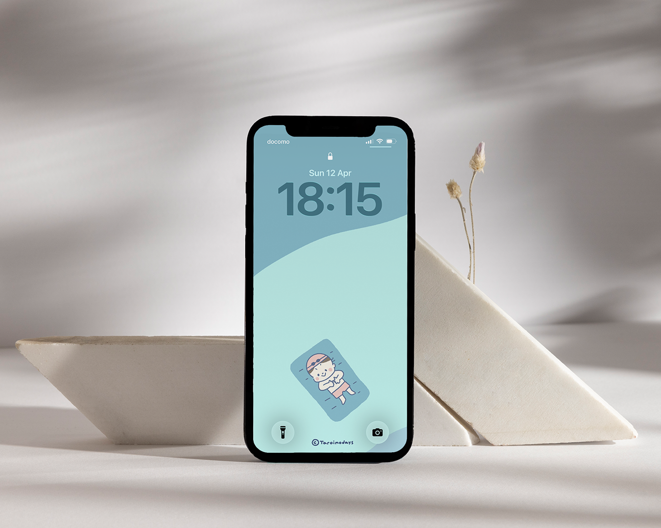 待受用イラスト 8月